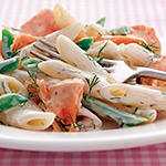 Penne rigate cu somon