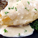 Pui în sos quattro formaggi