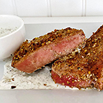 Ton în crustă de fistic